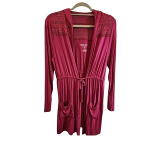 TORRID SUPER SOFT CARDIGAN HOODED FRONT TIE WAIST SUPER VERSATILE SIZE 00